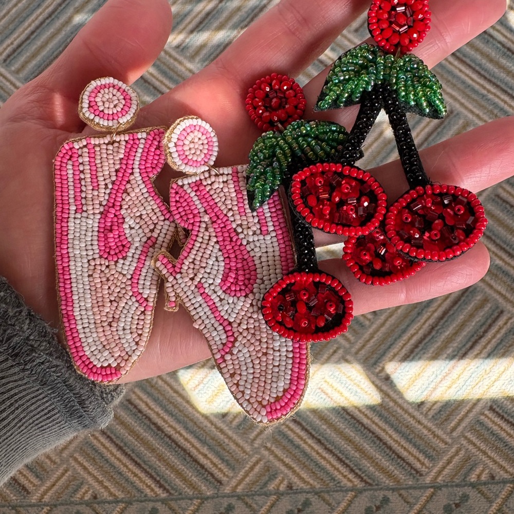 Sneakers & Cherry Earrings